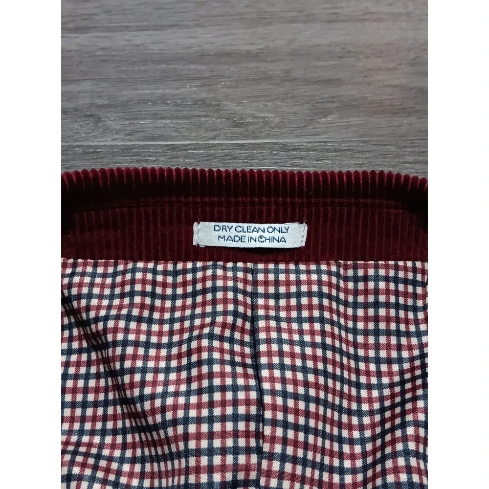 Saddlebred Men's‎ Burgundy Red Heritage Corduroy Blazer Size 50R